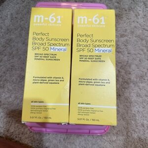 TWO m-61 Perfect Body Sunscreen SPF 50 Mineral Reef Safe Mineral Sunscreen NIB